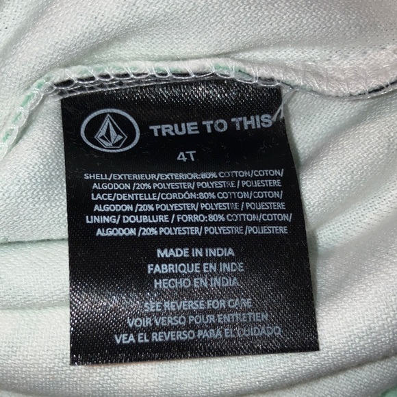 Volcom Kids Mint Leaf Button Down Shirt with Matching Elastic Shorts - Picture 8 of 9